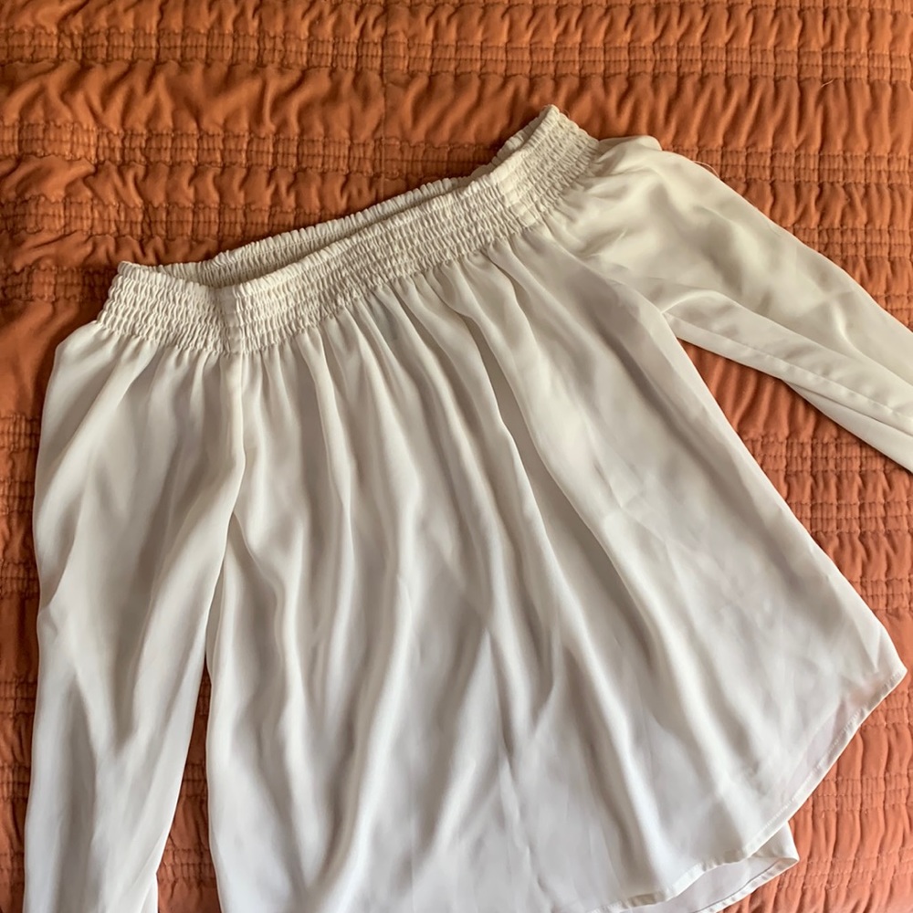 Sheer off-the-shoulder top